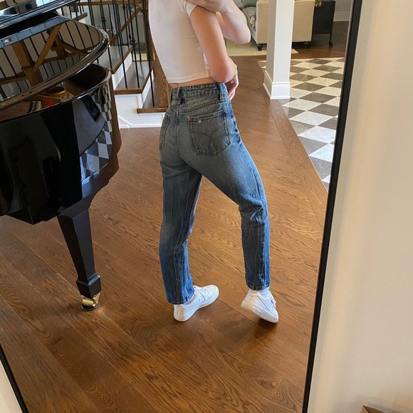 Calvin Klein High Rise Straight Jeans - Picture 5 of 6